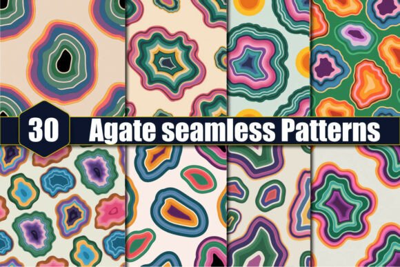 30 Agate Seamless Patterns – High-Quality Digital Assets for Creative Projects