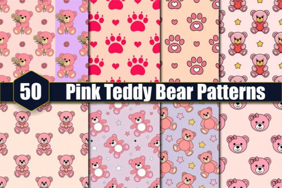 50 Pink Teddy Bear Patterns for Creative Projects