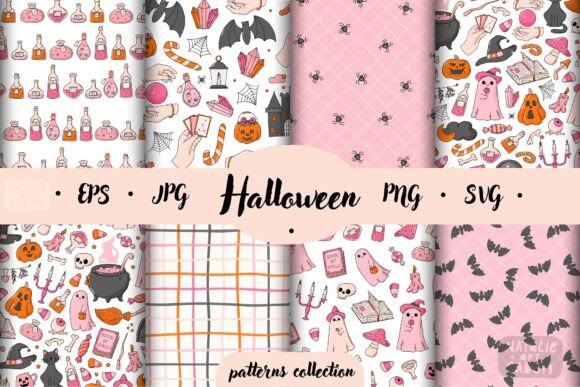 8 Halloween Seamless Patterns: A Creative Resource for Seasonal Design Projects