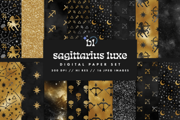 Black Gold Sagittarius Zodiac Patterns: A Luxurious Blend of Astrology and Design