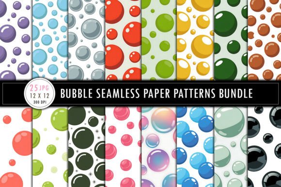 Bubble Seamless Paper Patterns Bundle