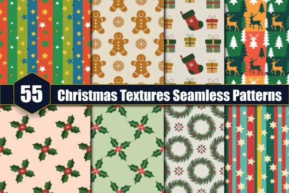 Christmas Textures Seamless Patterns: A Versatile Resource for Creative Projects
