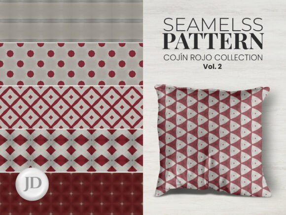 Cojín Rojo Seamless Patterns Vol. 2: A Must-Have for Modern Designers and Creators
