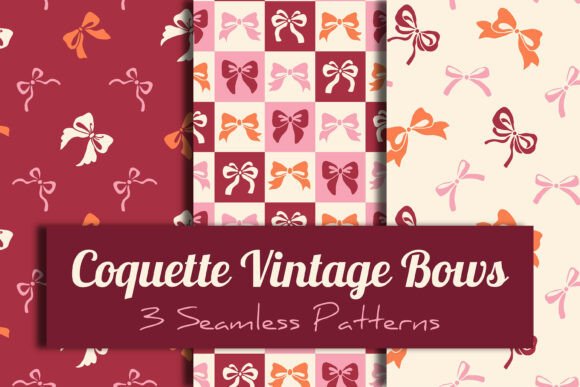 Coquette Vintage Bows Seamless Patterns