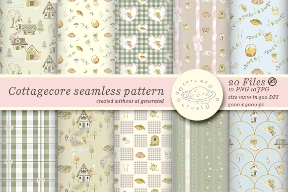 Cottage Garden Seamless Patterns