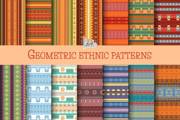 Geometric Ethnic Patterns 14 Variations: A Versatile Design Resource for Creative Projects