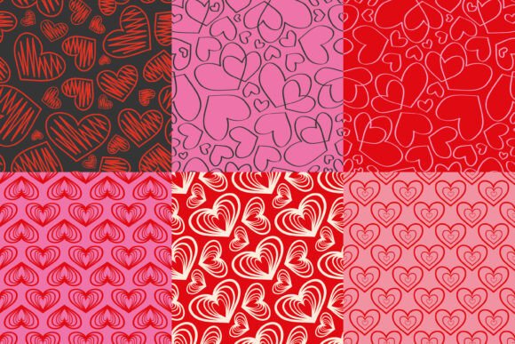 Love Hearts Patterns Pack – Streamline Your Creative Projects with High-Quality Design Assets