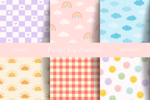 Pastel Joy Patterns: A Soft and Versatile Design Resource for Creative Professionals