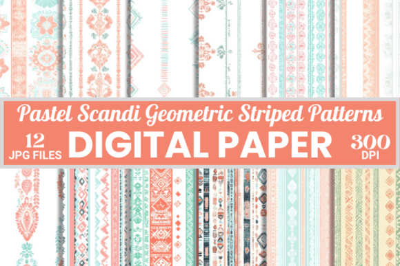 Pastel Tribal Scandi Geometric Striped Patterns: A Versatile Design Trend for 2025