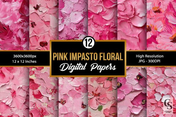 Pink Abstract Painted Flowers Patterns: A Creative Tool for Modern Designers and Craft Enthusiasts