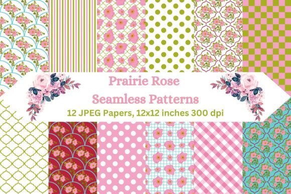 Prairie Rose Seamless Patterns: A Timeless Floral Resource for Creative Projects