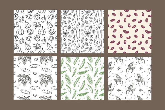 Seamless Patterns with Vegetables and Plants: A Creative Guide to Repeating Backgrounds