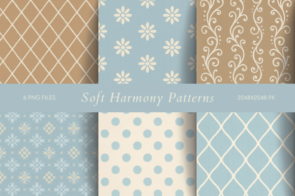 Soft Harmony Patterns: A Delicate Fusion of Vintage and Modern Design