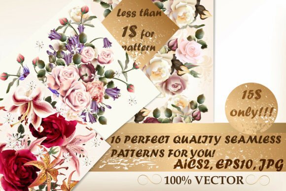 Stunning Vector Flower Patterns for Modern Design Projects