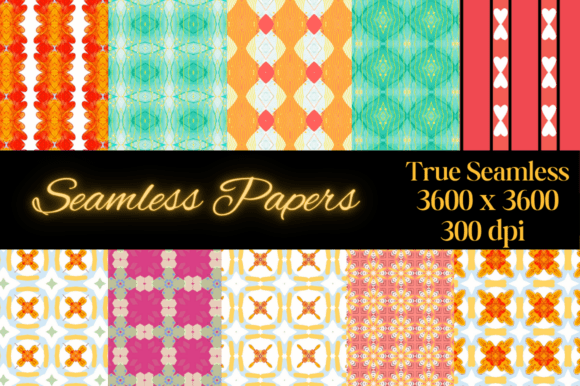 Vibrant Summer True Seamless Patterns: A Versatile Digital Design Collection