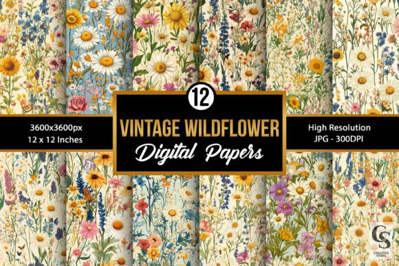 Vintage Dried Wildflowers Patterns: A Strategic Design Element for Creative and Professional Projects