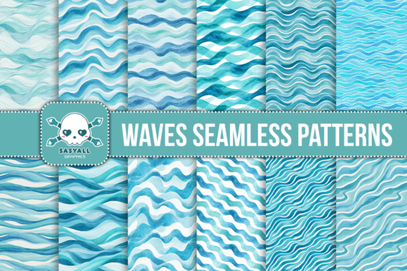 Waves Seamless Patterns: A Versatile Creative Tool for Modern Designers and Hobbyists